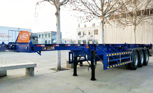 Semirremolque de Chasis de Acero de 3 Ejes y 40 Pies de Alta Calidad, Nuevo, Plataforma Plana para Contenedores, Gran Oferta Truckpillar - Product Image 3