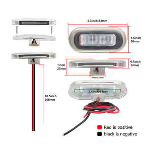 Luz de Marcador LED de 12V y 3 LED para Barco, Yate, Marina, Grande, Impermeable, Luz de Cortesía LED Azul Ámbar Fría, Luz de Señal de Giro para <span class=keywords><strong>Escaleras</strong></span> y Cubiertas - Product Image 3