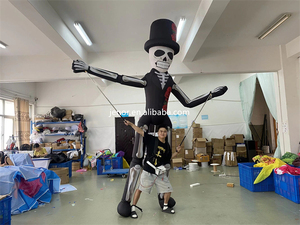 Rendimiento de Halloween Iluminación LED Figuras de <span class=keywords><strong>esqueleto</strong></span> inflables Marioneta Caminando Calavera inflable <span class=keywords><strong>Hombre</strong></span> Disfraz para desfile - Product Image 2