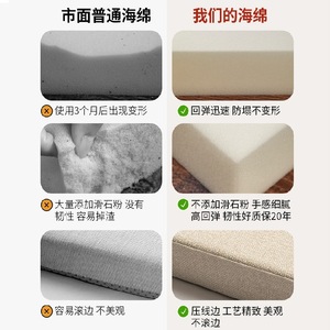 Coussin pour fenêtre en baie, éponge épaisse, tissu en lin, extra doux, imperméable, pour chambre à coucher, balcon, bureau, chambre d'enfant - Product Image 3