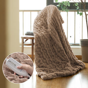 <span class=keywords><strong>Couverture</strong></span> <span class=keywords><strong>chauffante</strong></span> <span class=keywords><strong>électrique</strong></span> OEM/ODM, douce en peluche, fausse fourrure et flanelle, chauffage rapide, lavable en machine, protection contre la surchauffe - Product Image 1