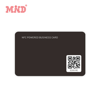 Carte de visite numérique intelligente NFC sans contact programmable en format NDEF noir mat, URL inscriptible, NTAG 213 215 216