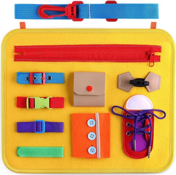 Felt Learning board children felt busy board sensory toddler felt busy board toys montessori