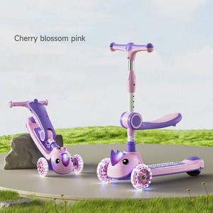 Trottinette pour enfants OEM ODM, 1 à 12 ans, pneus épais, musique, lumière, trottinette pour filles et garçons - Product Image 1