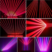 Lumière laser DJ à tête mobile 8 yeux pleine couleur, lumière laser disco RGB pour boîte de nuit, bar, scène