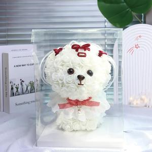 Offerta Speciale: Fiore Eterno Multicolore Romantico a Lunga Durata, Bichon Frise con Scatola, <span class=keywords><strong>Serie</strong></span> di Fiori Artificiali per Anniversario - Product Image 2