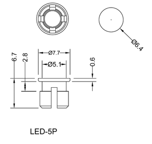 블랙 플라스틱 5mm LED 홀더 LED 라이트 장착 홀더 패널 - Product Image 2