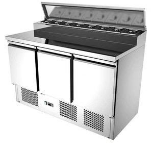 <span class=keywords><strong>Frigorifero</strong></span> Commerciale in <span class=keywords><strong>Acciaio</strong></span> Inox, Congelatore da Banco, <span class=keywords><strong>Frigorifero</strong></span> per Insalate con Vetrina Espositiva - Product Image 1