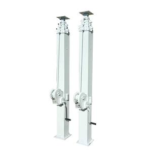 Mât télescopique de treuil manuel de tubes carrés plats de 6m pour l'éclairage d'antennes - Product Image 1