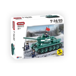 Bloques de Construcción de Tanque Mediano Clásico T34 85 de la Segunda Guerra Mundial, Modelo de Vehículo de Combate Blindado Retro, Juguete de Ensamblaje - Product Image 1