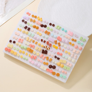 Flower Stud <b>Earrings</b> Resin Cute Colorful For Women Gift Jewelry Set - Product Image 3