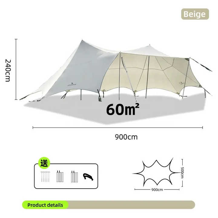 OffRoad Tarp Hex Fly Olive green - Toit de pluie | 330 cmx250