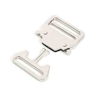 Side Release Buckle 35mm Zinc Alloy Silver Durable For Bags Backpacks Adjustable <b>Webbing</b> Fastening - Product Image 3