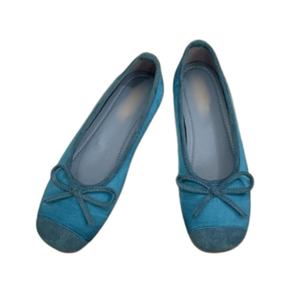 Zapatos planos formales estilo francés, zapatos rojos pequeños para mujer, modelo primavera/otoño 2026, zapatos de ballet plateados con suela suave - Product Image 1