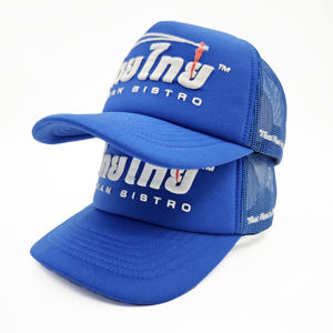 Casquette Trucker 5 Panneaux Personnalisée de Haute Qualité avec Maille Vert Néon Rose et Devant en Mousse Imprimé en Relief - Product Image 3