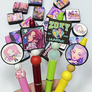 New Design Soft Material Custom Food Grade Silicone Non-Toxic CE Certified K-pop Focal Beads Pen <strong>Wholesale</strong> Demon <strong>Hunters</strong> - Product Image 1