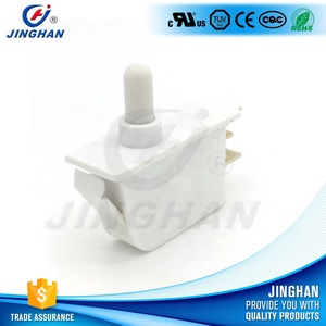 Jinghan KDN-101 <strong>2</strong>-Pin Brass and Plastic Freezer <strong>Push</strong> <strong>Button</strong> <strong>Switch</strong> Electronic Refrigerator Door <strong>Switch</strong> IP55 1NO1NC Max. 250V - Product Image 3