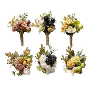 ดอกไม้ประดิษฐ์สำหรับงานแต่งงาน งานพรอม งานเลี้ยงประจำปี เข็มกลัดติดเสื้อ ดอกไม้ติดไหล่ ดอกไม้ติดข้อมือ - Product Image 1