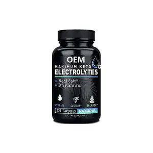 Hot Sale OEM Maximum Keto Electrolytes Supplements capsule with Real Salt B Vitamins Magnesium&Potassium Supplement