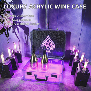 Brave OEM Boîte de présentation VIP de luxe en acrylique carrée 3 pièces pour et porte-vin - Product Image 2
