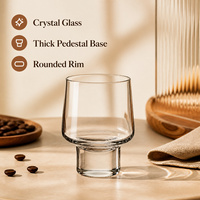 Gobelet en verre trempé OEM ODM, résistant au micro-ondes, transparent, pour café, restaurant, 160-360 mL