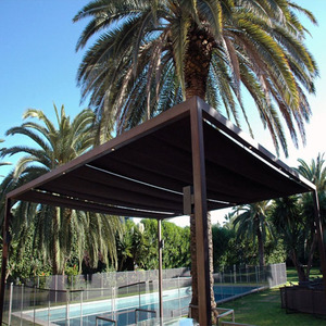 Gazebo en métal de jardin imperméable extérieur de couleur personnalisée <span class=keywords><strong>pergola</strong></span> en tôle de <span class=keywords><strong>fer</strong></span> <span class=keywords><strong>forgé</strong></span> bon marché - Product Image 6