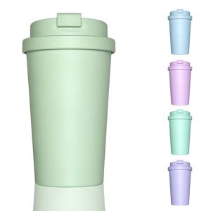 Gobelet à café réutilisable biodégradable de 12 oz avec couvercle à boucle, personnalisé, pour promotion, boissons, voyage - Product Image 2