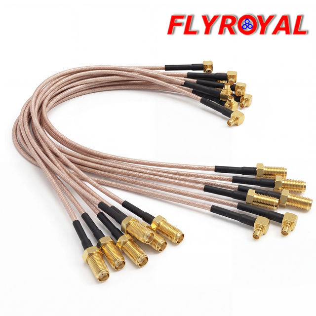 High Quality Customized Right Angle SMA to MMCX RG178 Coaxial RF Cable Nice Quality Communication Cables