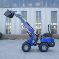 Pengiriman Gratis Diesel Telescopic Wheel Loader Pertanian Penggerak Empat Roda Telescopic Loader Taman Diesel 4x4 Front Mini Loader