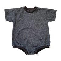 Set pakaian katun uniseks, setelan baju celana pendek gaya Batik, kaus kasual lengan pendek gaya OEM warna polos, pakaian dua potong untuk bayi laki-laki dan perempuan