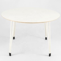 Ensemble de table et de chaises rondes pour salle à manger, style contemporain moderne en acier, pour appartement/villa, 4 personnes