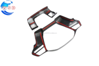 Couverture de panneau de volant en fibre de carbone ABS pour BYD Shark 6, cadre décoratif de volant de voiture, autres accessoires intérieurs