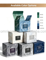 Boîte rigide en marbre de luxe léger, écologique et réutilisable, pour teinture halo à l'encre, aromathérapie, beauté, maquillage, cadeau, support