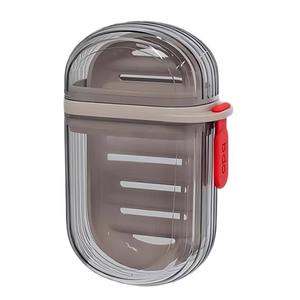 Light Luxury Travel Soap <b>Box</b> Portable Drainable Design Mini Soap Storage <b>With</b> <b>Lid</b> For Bathroom Use - Product Image 2