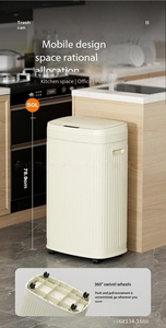 Nouvelle mode poubelle intelligente capteur automatique bureau entreprise poubelle commerciale - Product Image 2