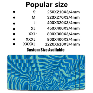 Chơi game XXL Chuột Pad lớn địa hình màu đen và trắng với màu xanh không thấm nước khâu cạnh cao su bàn Pad trong kho - Product Image 6