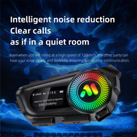 Casque d'intercom pour moto, casque sans fil R1, système de communication audio, écouteurs avec radio FM, étanche IP67 et écran LCD