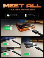 LISEN Best-seller – Lot de 5 câbles de charge rapide USB-C vers USB-C 60W, plusieurs longueurs, pour iPhone 17 16 Samsung S25