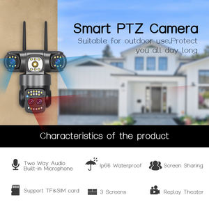 Yoosee APP 6MP Ultra HD 10X光学ズーム360 ° PTZ CCTV IP防犯カメラ3レンズ内蔵マイクホーム屋外ワイヤレス - Product Image 6