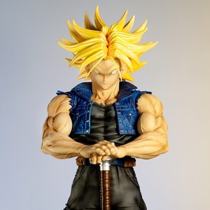 Statue debout <span class=keywords><strong>Super</strong></span> <span class=keywords><strong>Saiyan</strong></span> Trunks Dragon Bell GK en PVC, figurine d'anime avec épée, décoration de bureau, vente en gros - Product Image 1