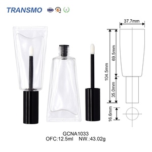 Vente en gros de tubes à gloss à lèvres élégants, en verre, avec étiquette personnalisée, emballage de gloss à lèvres personnalisé, contenants de gloss à lèvres sur mesure - Product Image 2