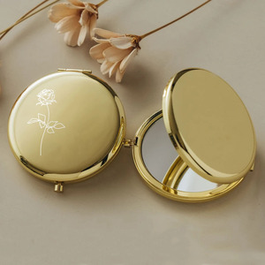 Uionen Uionen Personalized Custom Rose Gold Makeup <b>Mirror</b> with Laser-engraved Logo Wholesale - Product Image 5