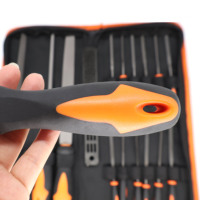 Shubing Tools Kit de limes d'affûteuse de tronçonneuse 17 pièces limes à aiguille en acier ensemble de limes en acier en métal pour bois métal