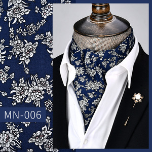 <span class=keywords><strong>Cravate</strong></span> <span class=keywords><strong>Ascot</strong></span> Homme de Luxe Personnalisée, Broderie Florale en <span class=keywords><strong>Soie</strong></span>, Classique Jacquard Paisley pour Costume de Cérémonie - Product Image 2