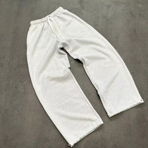 กางเกงวอร์มโอเวอร์ไซส์ผ้าฝ้ายขนาดใหญ่สำหรับทุกเพศกางเกงวอร์มทรงหลวมขาบานผ้าคอตตอนขนาดใหญ่สำหรับผู้ชายและผู้หญิง - Product Image 1