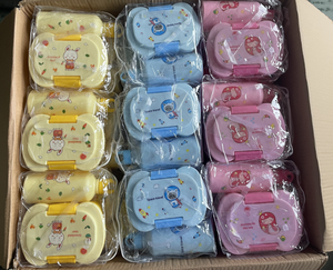 Boîte à lunch en plastique de dessin animé en gros avec cuillère, ensemble boîte à lunch écologique pour enfants avec bouteille d'eau - Product Image 2
