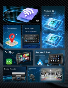 9 inch Carplay đài phát thanh DVD Player phía trước-cổng USB Màn hình cảm ứng A7 Chip 2 DIN Android 12 Carplay Xe Màn Hình GPS <span class=keywords><strong>navigation</strong></span> - Product Image 3