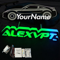 Emblème LED pour calandre automobile, lumière RGB fluide, étanche IPX7, contrôle par application Bluetooth, logo personnalisé
