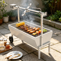 Machine à shawarma portable en acier inoxydable, rôtissoire verticale à rotation automatique, barbecue extérieur pour usage commercial, fabrication OEM sur mesure
