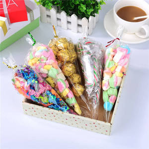 Sacchetti monouso per violoncello trasparente 13*25cm BOPP in plastica trasparente Custom confezione di caramelle per alimenti sacchetti a cono triangolari - Product Image 6